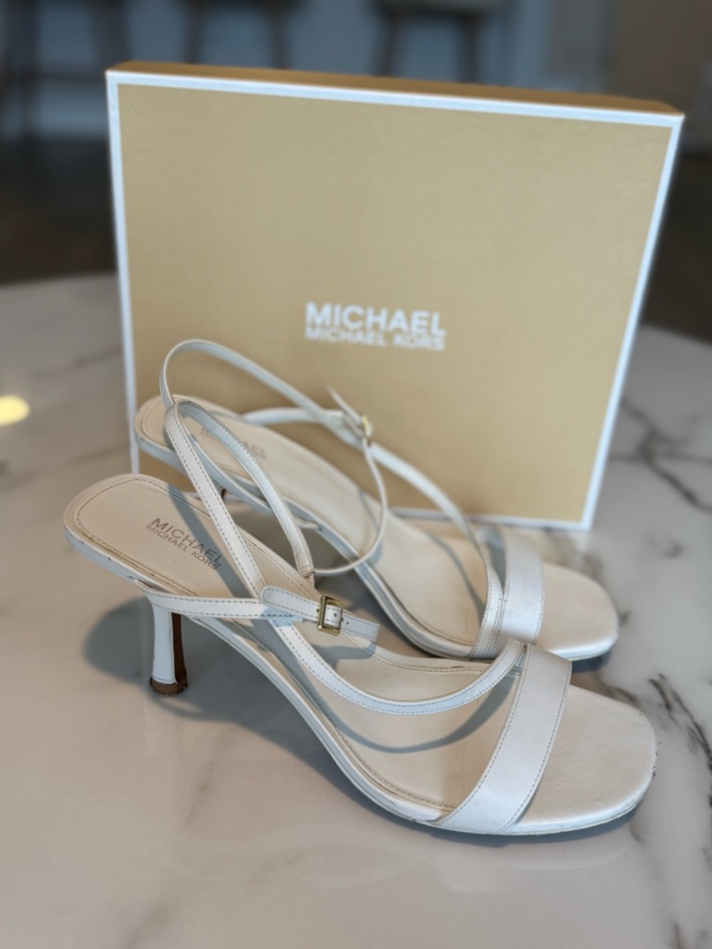 Michael Michael Kors White Strappy Sandals